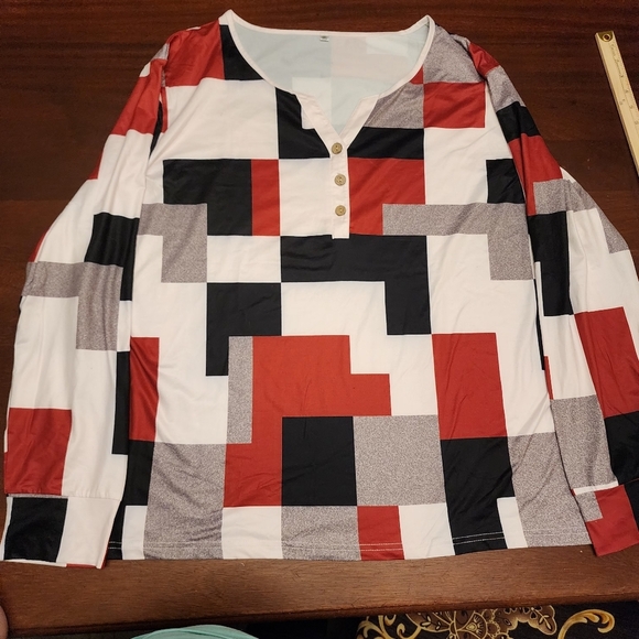 Geometric long sleeve light airy stretch men fashion beach formal 3XL - Picture 6 of 8